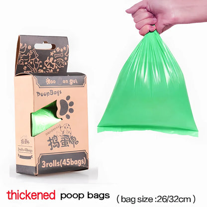 Grey-blue LED pet waste bag dispenser with metal carabiner clip measuring 10x4.5cm