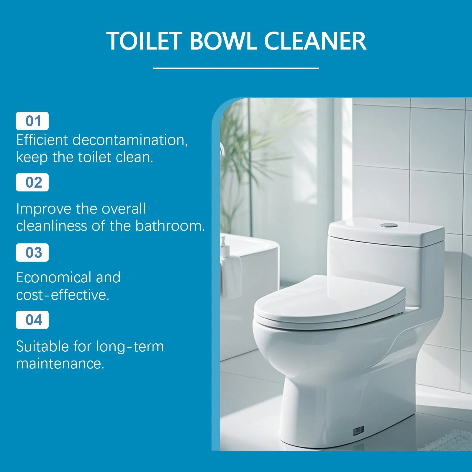 Four sachets of white toilet cleaning powder for descaling and stain removal, net weight 120g.