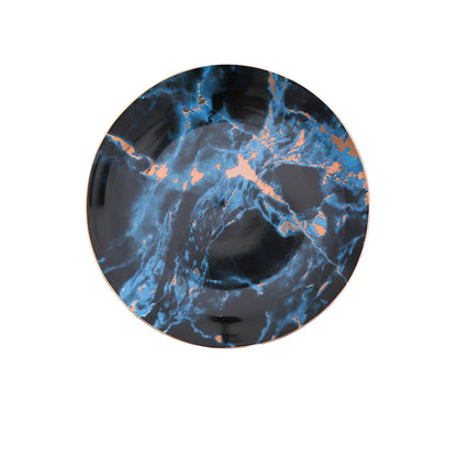 Ceramic Western steak plate with gold accents in 10-inch and 8-inch sizes, multiple colour options