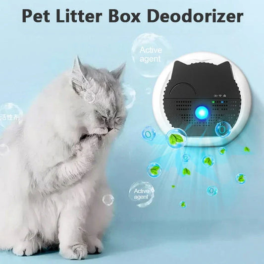 Compact pet deodorant for cat litter boxes with dual sterilization modes