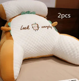 Reading lumbar support cushion in 60x40cm and 70x50cm sizes with embroidery design
