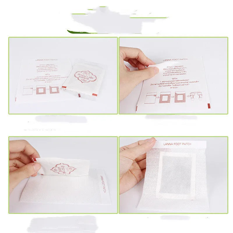 Pack of 10 relieving fatigue foot patches with three-year shelf life