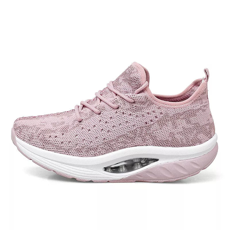 Women's breathable mesh sneakers with air cushion technology in various colors