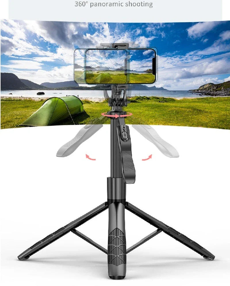 360° Auto-Tracking Smartphone Gimbal with AI Face Tracking, Stabilization, and 360° Rotation for Vlogging, Live Streaming, and Video Recording