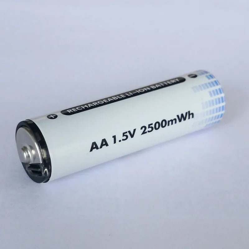USB rechargeable No. 5 lithium battery 1.5V, H50.5mm x W14.5mm, MICRO and Type C options