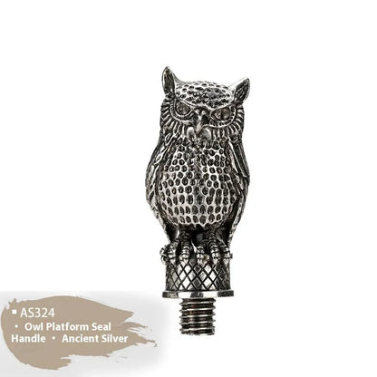 Wooden wax seal handle tool in various designs including lily, pearl cloud, and double dragon styles.