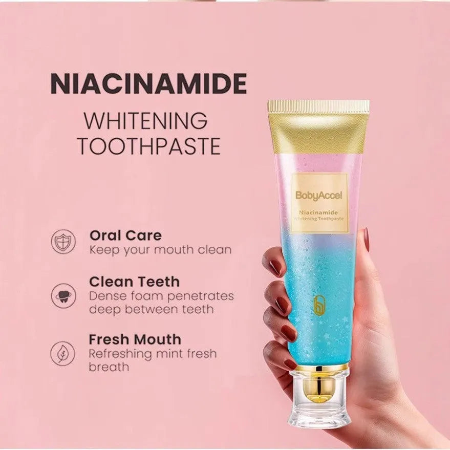 100g nicotinamide whitening toothpaste tube for adult oral care with cleaning and brightening functions