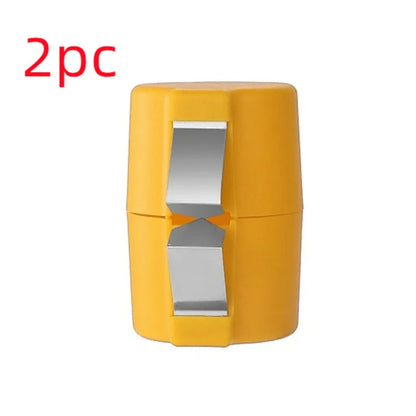 Vibrant coloured egg shell opener tool for clean cracking and beating in kitchen
