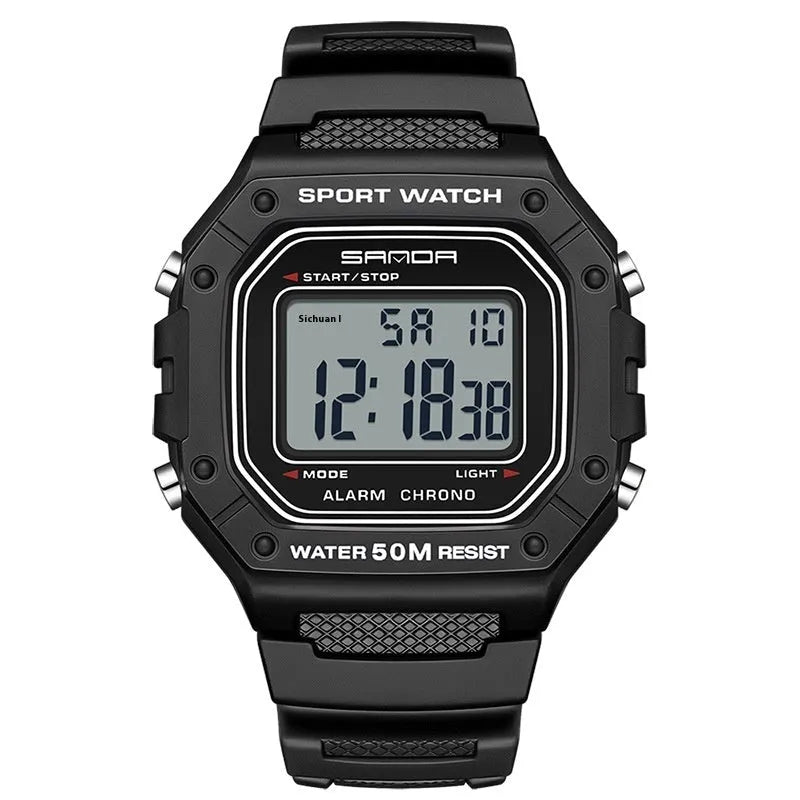 Youth electronic swimming waterproof watch with alarm clock in multiple colour options