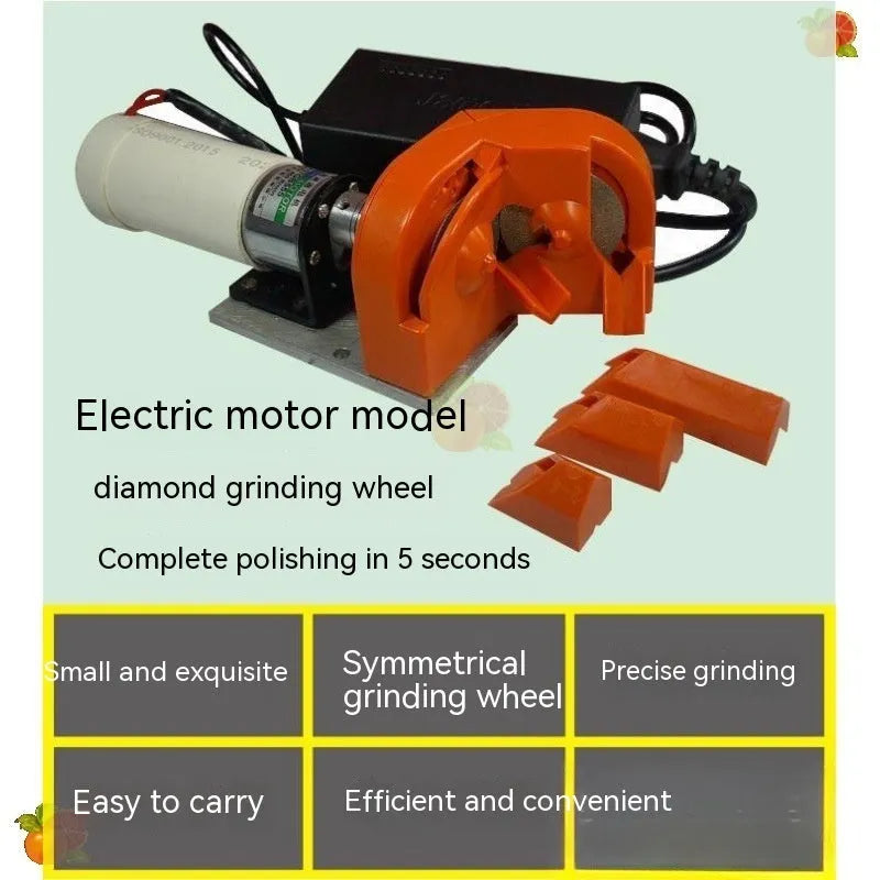 Portable orange and black universal grinding drill tool with irregular grinding wheels
