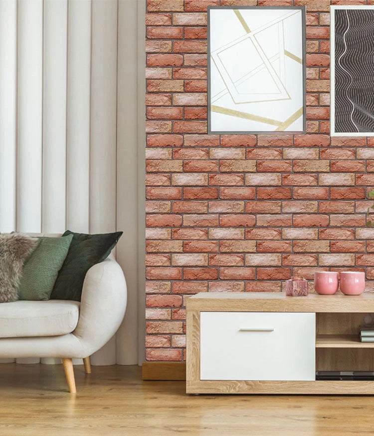 Brick wallpaper self-adhesive sticker for kitchen and bathroom walls, moisture-proof and oil-proof