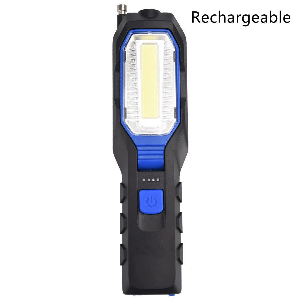 COB Strong Searchlight Rechargeable LED Portable Multi-function Auto Repair Light with 300m range