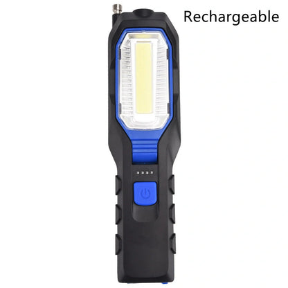 COB Strong Searchlight Rechargeable LED Portable Multi-function Auto Repair Light with 300m range