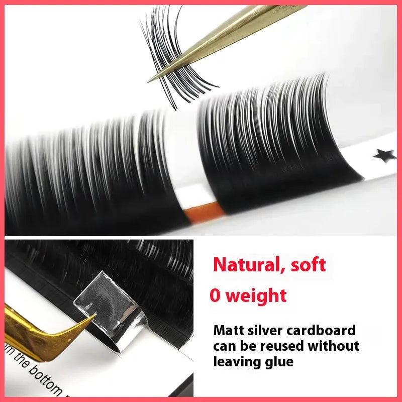 16-row dense false eyelashes made from mink hair with matte finish, showing length options from 8mm to 18mm