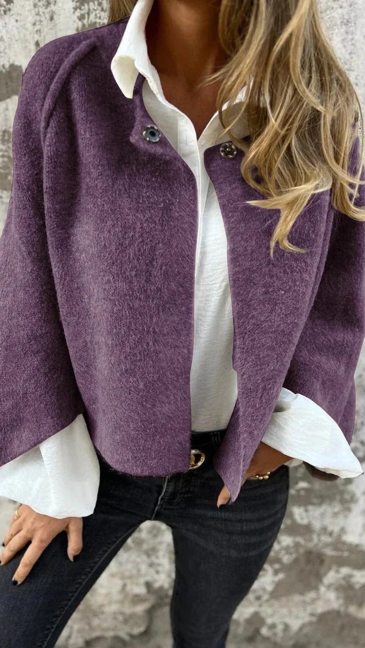 Women's cozy batwing sleeve cardigan in various colors and sizes