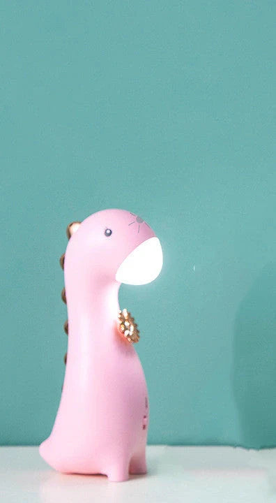 Adorable dinosaur LED night light with touch control and adjustable brightness