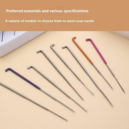 Wool felt stamp pin handicraft tool with oil-free needles in 9.0cm, 8.6cm and 7.8cm lengths and multiple needle types