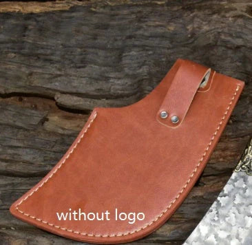 Hand-forged kitchen knife with 7cr17mov steel blade and retro acid wood handle