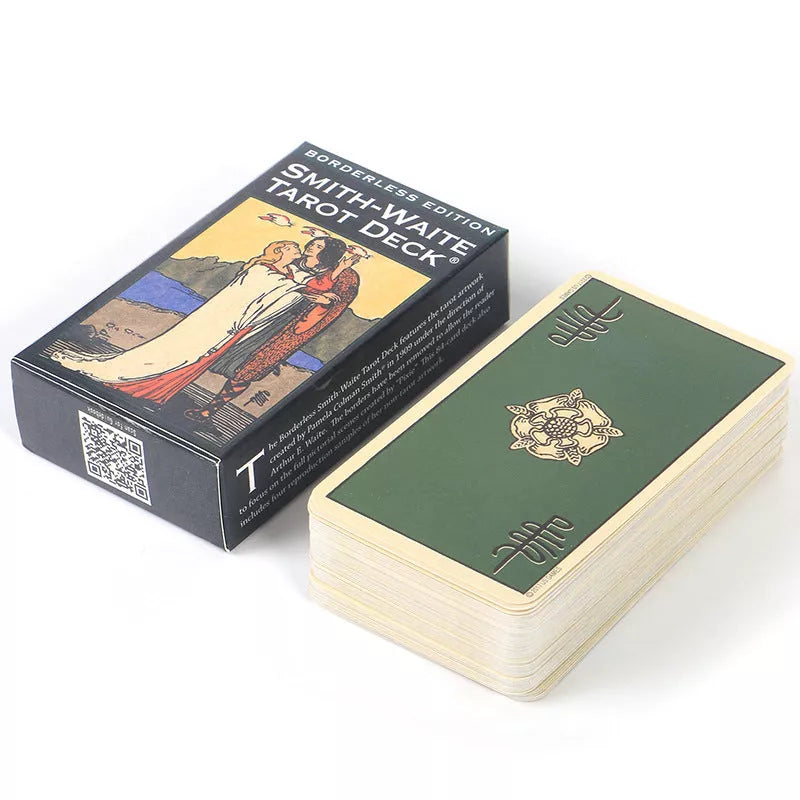Borderless Waite Tarot Cards set with 78 cards and electronic manual