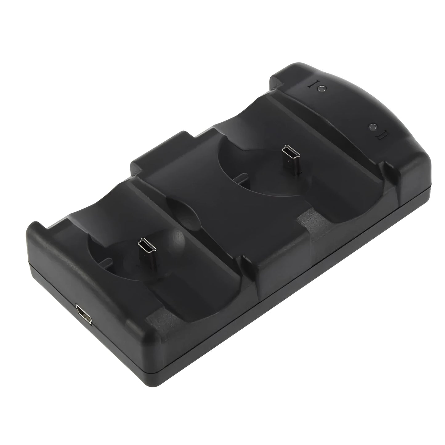 Black PS3 two-in-one charging base with wireless USB charger for original DualShock controllers