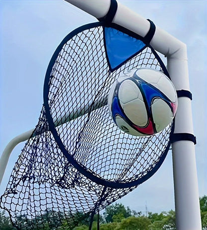 Portable foldable soccer training goal net in black or yellow colour for backyard football practice