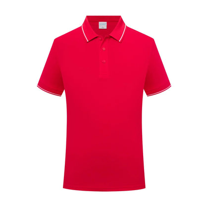 Cotton striped short sleeved workwear T-shirt in pink, navy blue and white, sizes S to 5XL