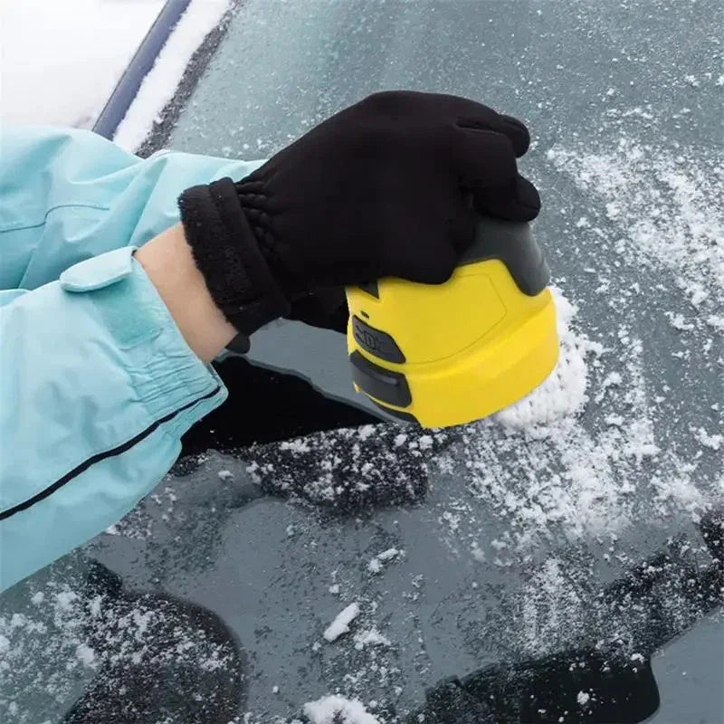 Cordless electric snow and ice scraper with long-lasting battery and scratch-resistant design for effortless windshield clearing