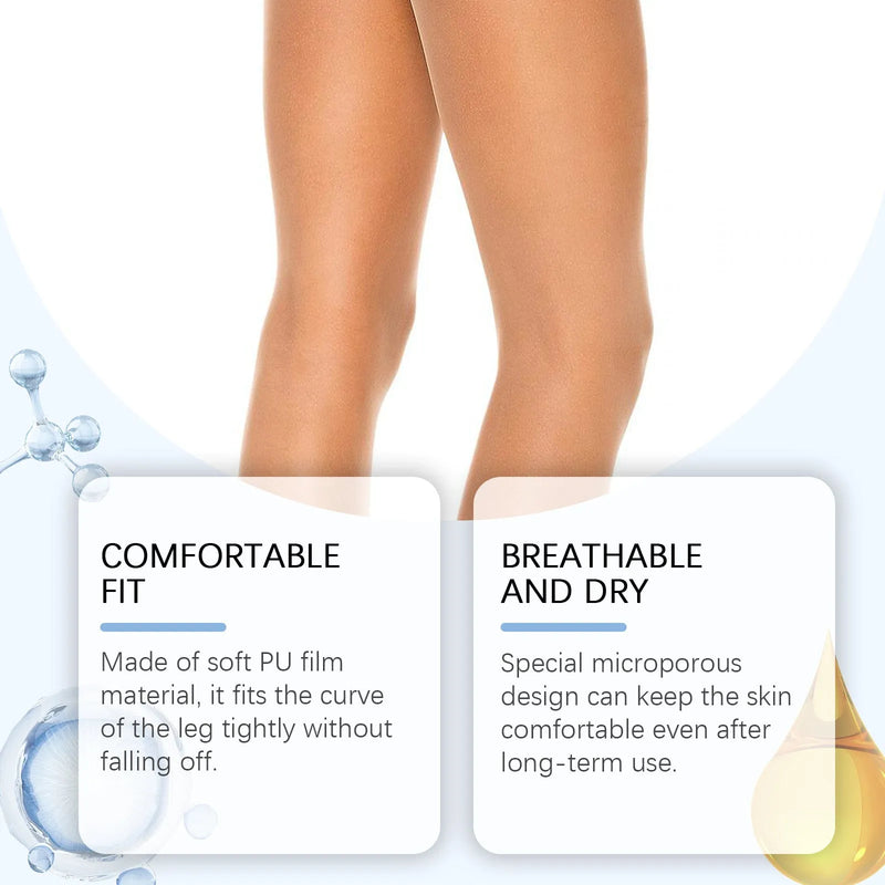 Leg anti-wear patches for daily use, 10-piece pack of protective adhesive patches to help prevent skin chafing on thighs during movement and exercise, composed of glycerin, sodium hyaluronate, and allantoin