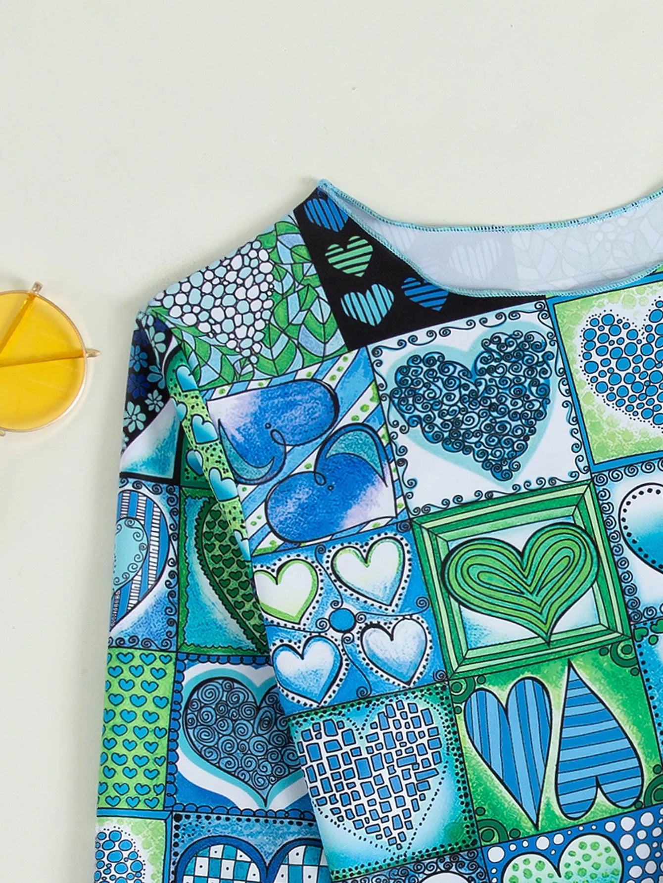 Ladies blue polyester bikini swimwear with top and pants, sizes S to XL