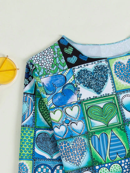 Ladies blue polyester bikini swimwear with top and pants, sizes S to XL