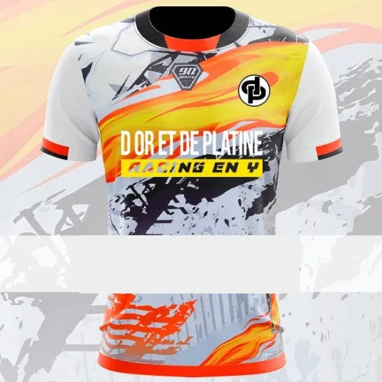 Men's loose fit polyester mesh short sleeve t-shirt with print design available in multiple colours