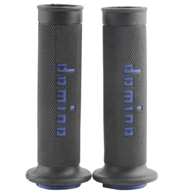 Motorcycle handle gel grips in various colours showing 22mm and 24mm inner diameter options