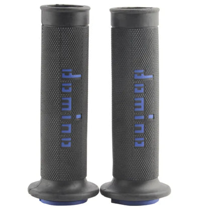 Motorcycle handle gel grips in various colours showing 22mm and 24mm inner diameter options