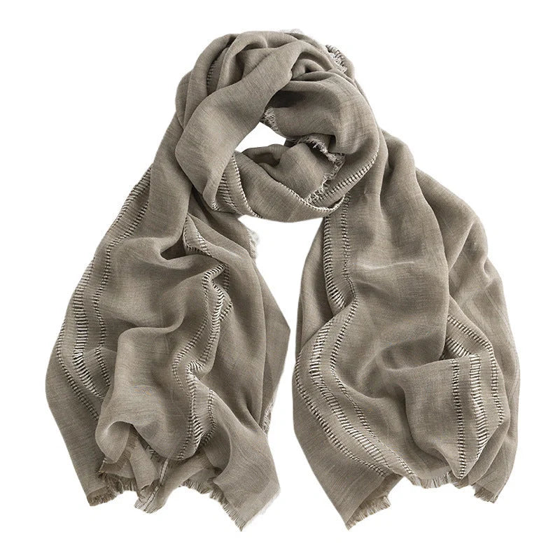 Stylish herringbone pattern artificial cashmere scarf for women in various colors