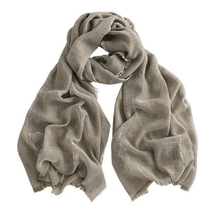 Stylish herringbone pattern artificial cashmere scarf for women in various colors