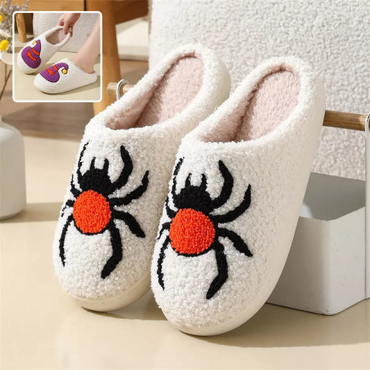 Halloween Spider Witch-hat non-slip indoor slippers in various colors