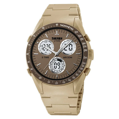 Electronic casual watch with 50m waterproof, resin mirror, ABS case, TPU strap in camouflage colour