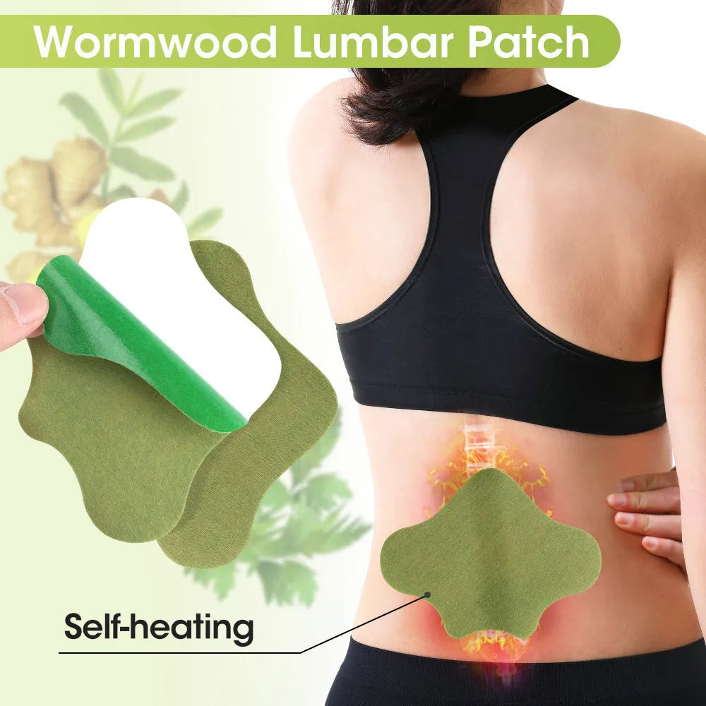 Chinese mugwort herbal patch set with 12 stickers for knee, lumbar, cervical spine and foot application