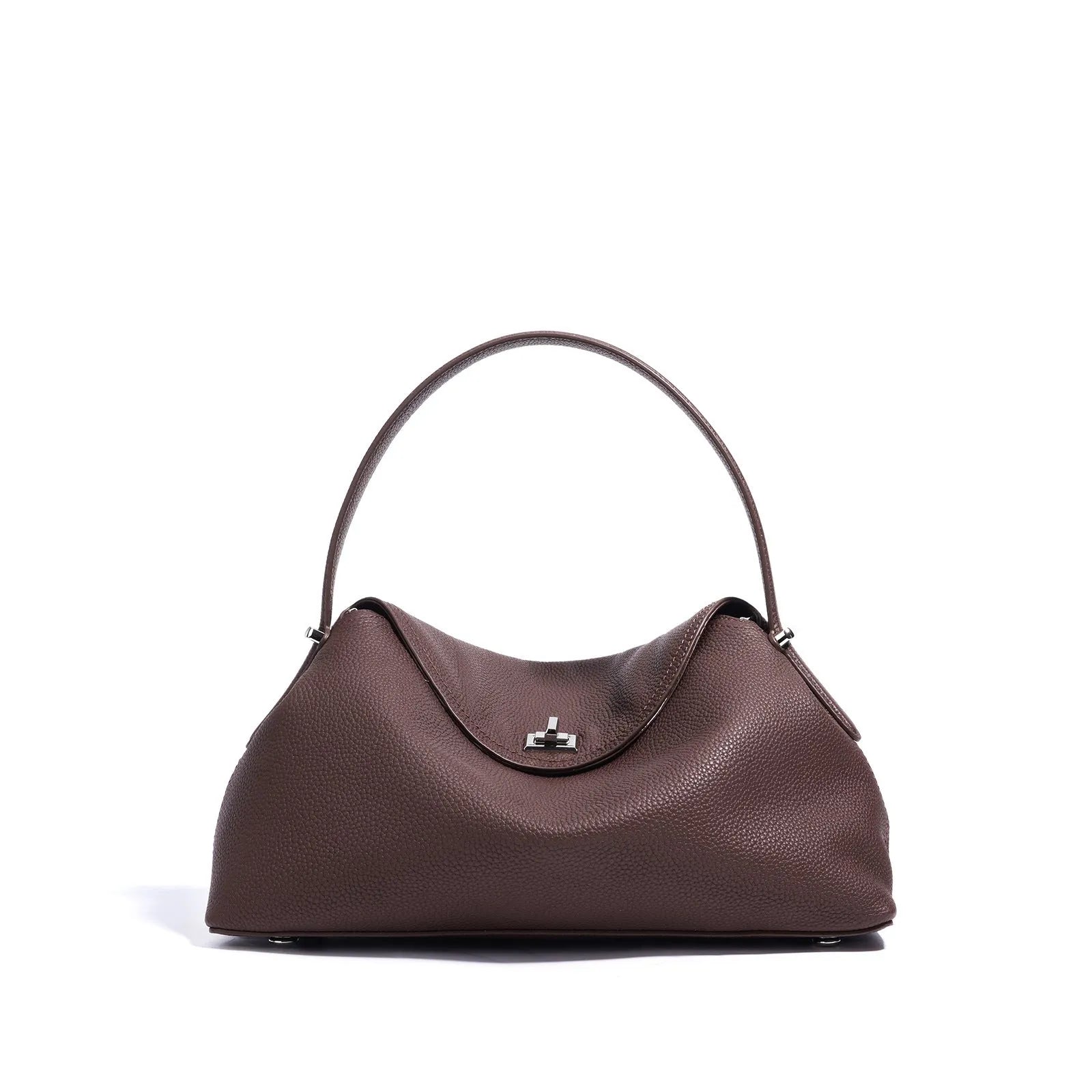 Cowhide leather shoulder messenger bag with pillow shape in multiple colour options