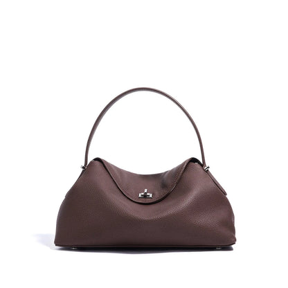 Cowhide leather shoulder messenger bag with pillow shape in multiple colour options