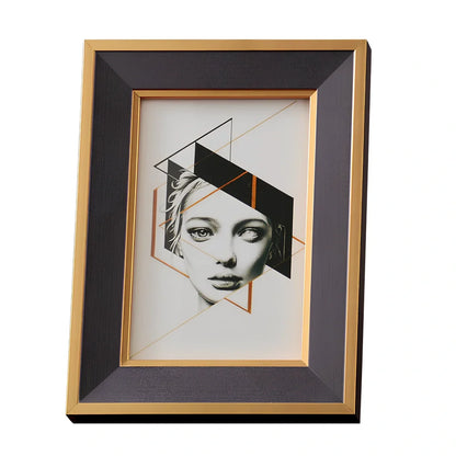 Solid wood picture frame decoration in three sizes for photo display
