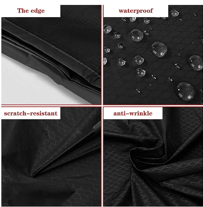 Mini outdoor portable nylon picnic mat with waterproof base in red and blue