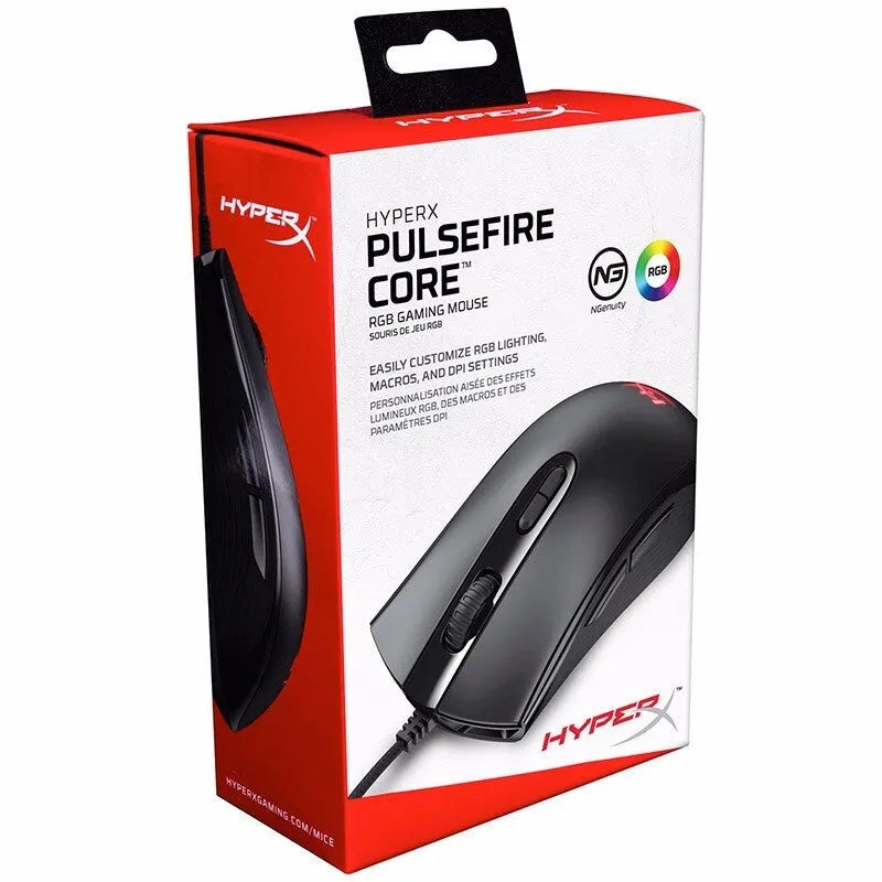 Pulse RGB Wired Gaming Mouse with 1.8m USB Cable for E-sports and PC Gaming in Photoelectric Black or Pink Colour Options