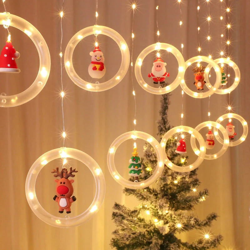 Window Decoration LED String Lights with warm white glow and USB power supply