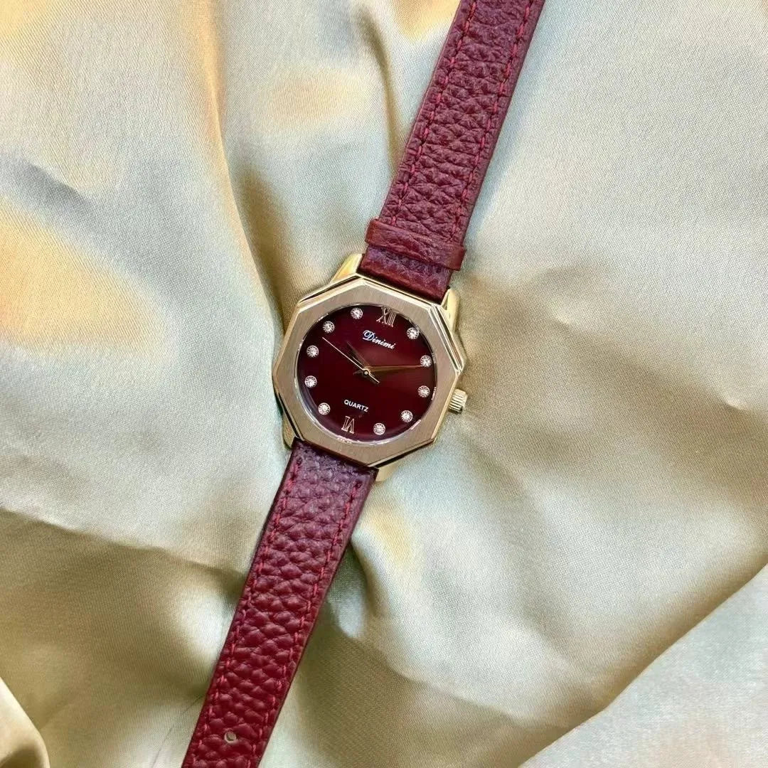 Alloy Ankela Red women's watch showing 8mm thickness and Chinese style design with various colour options