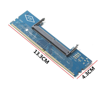 DDR4 laptop to desktop memory adapter interface card on anti-static bag.