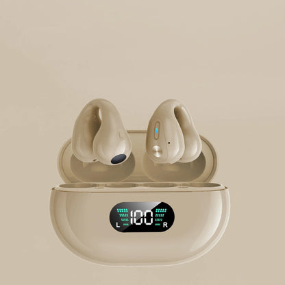 Wireless Bone Conduction Headphones with Bluetooth 5.3, Comfortable Ear Clips, and Deep Bass Audio Performance