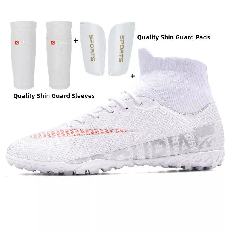 High-Top Football Training Shoes with Broken Nail Short Studs in various colors