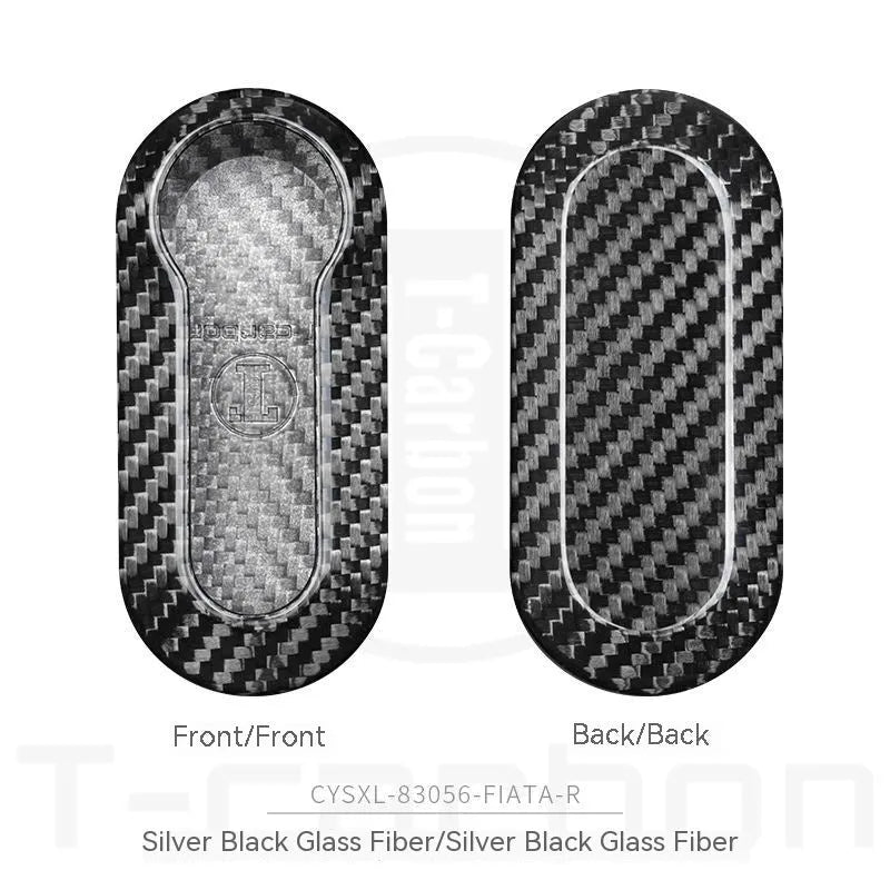 Xiang carbon fibre and glass fibre replacement key shell for car key fobs in black, red, and silver black.