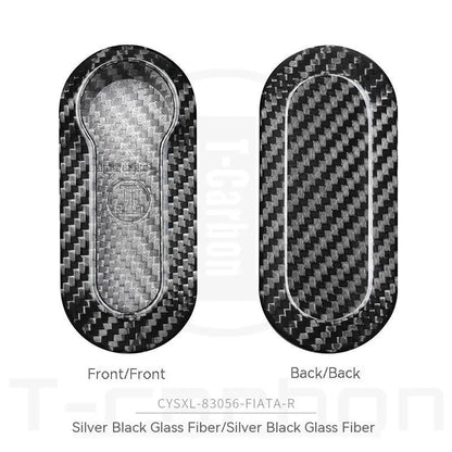 Xiang carbon fibre and glass fibre replacement key shell for car key fobs in black, red, and silver black.